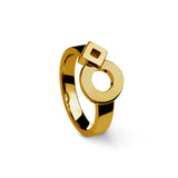 Bague Signe Eclipse rond tout or