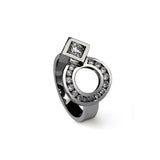Signe Eclipse round diamond-paved gold ring