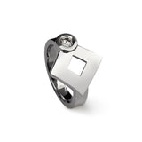 Bague Signe Eclipse losange diamant en or