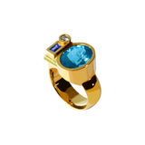 Ring Villeroy Oval blue topaz