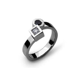 Toi et Moi Yin et Yang medium ring