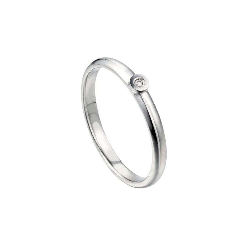 Bague Solitaire Alchimie rond en diamant et en or