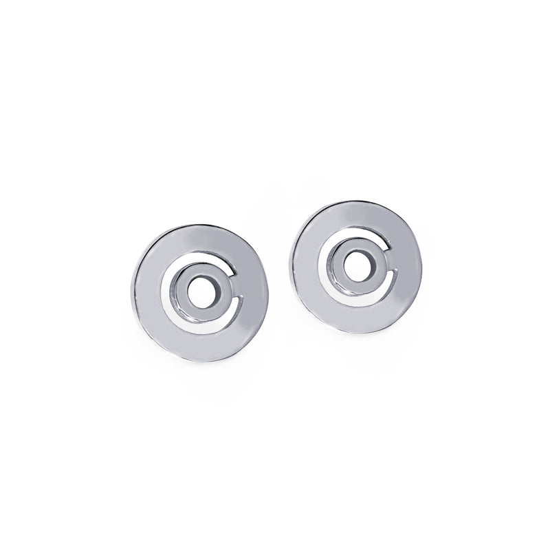 Boucles d'oreilles Signe Labyrinthe rond tout or