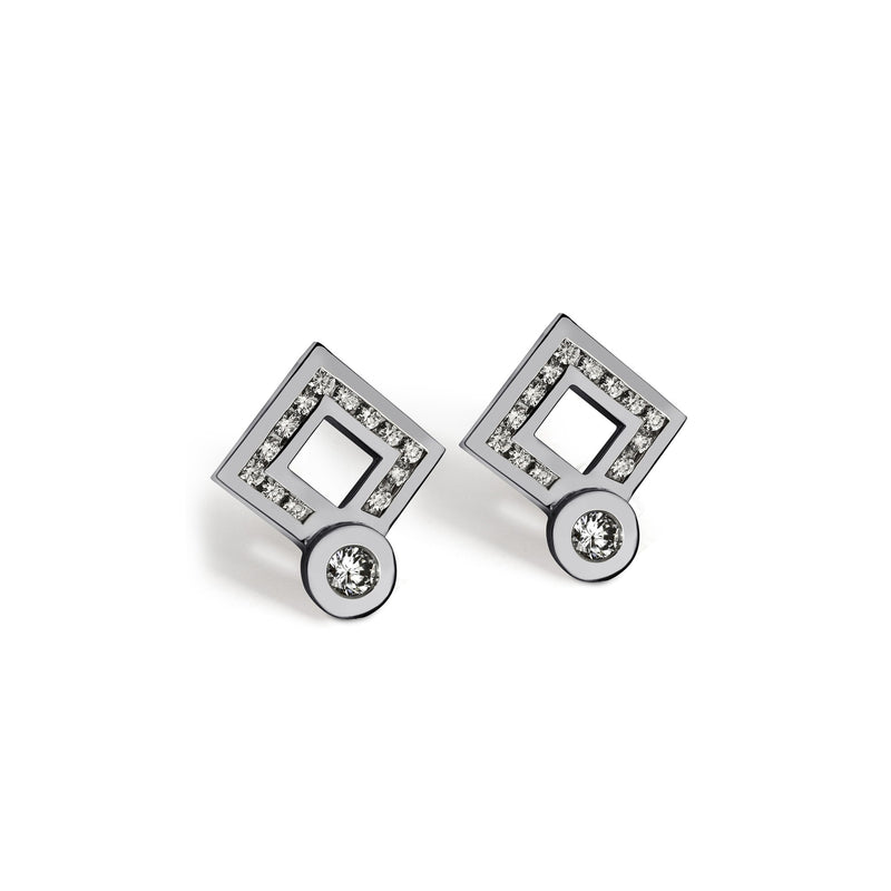 Signe Eclipse Losange Rail earrings