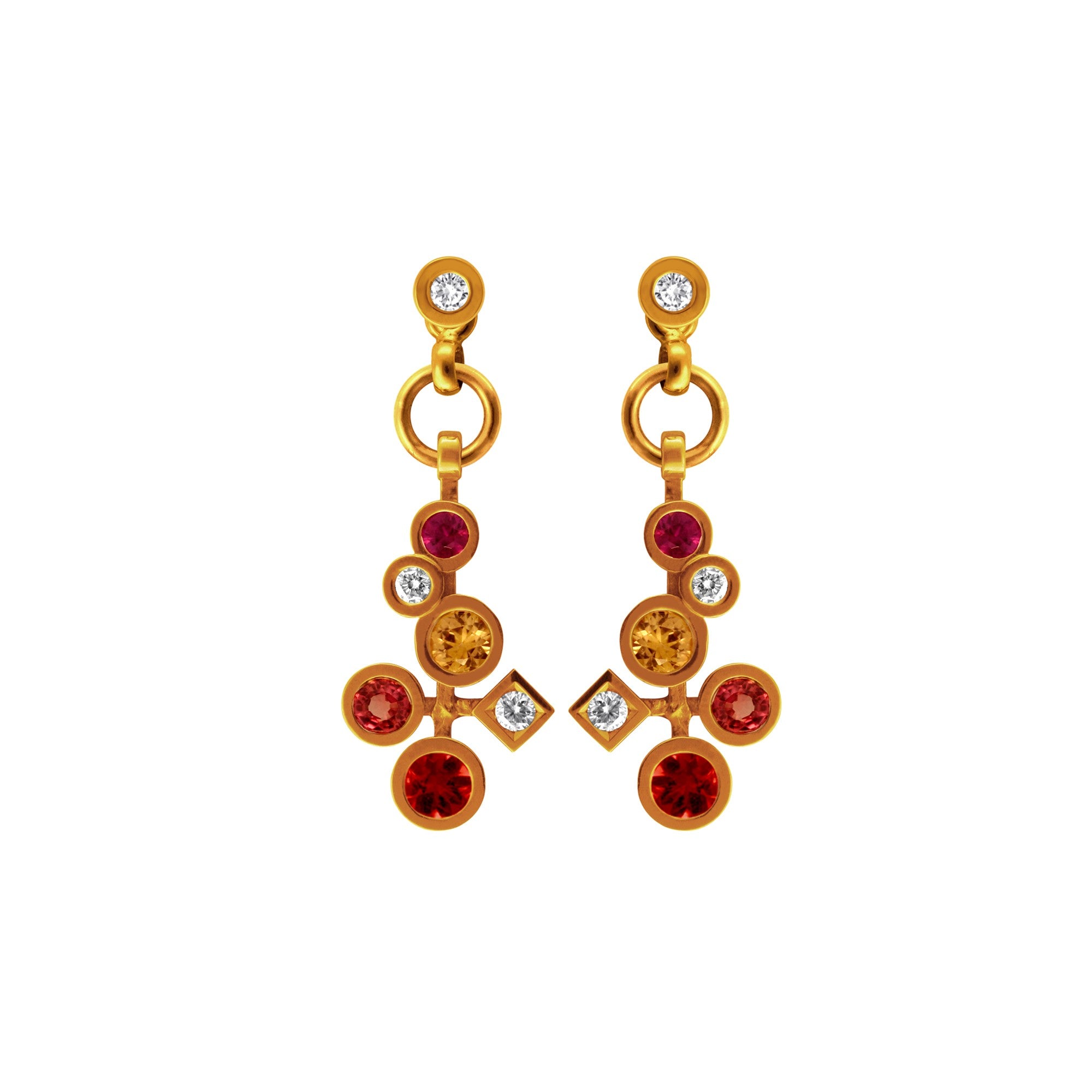 Boucles d'oreilles Cascade Couleurs