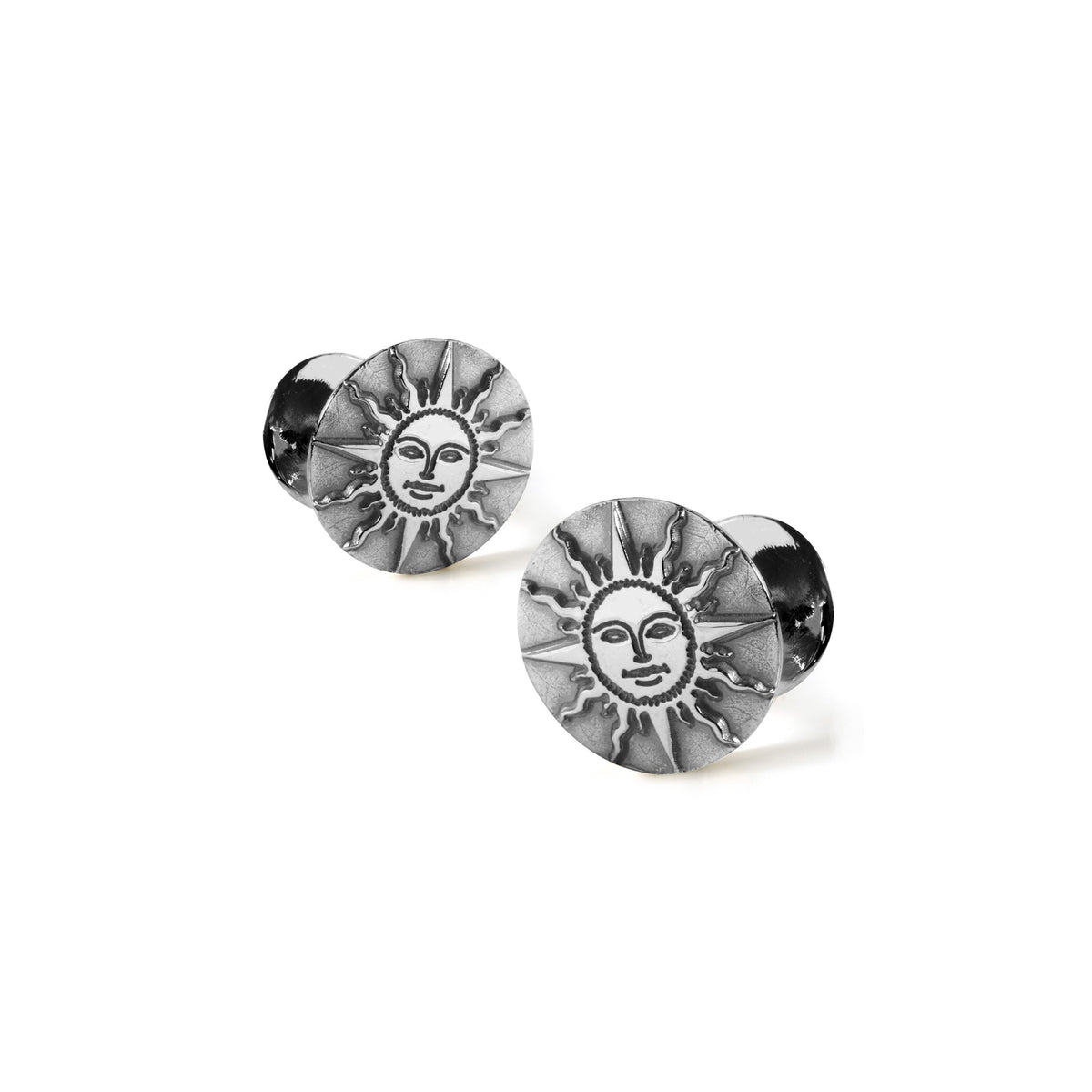 Boutons De Manchette Tête De Tigre Charles Le Jeune - Acier Gris Argent, Style Fantaisie Élégant Pour Hommes