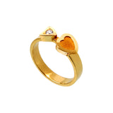 Gold Cupid diamond ring