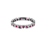 Bague alliance alchimie en or rubis rose avec 21 rubis
