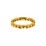 Bague alliance alchimie en or saphir orange avec 21 saphirs