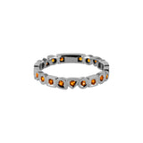 Bague alliance alchimie en or saphir orange avec 21 saphirs