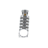 Bague Architecture Tour de Pise en argent Tournaire