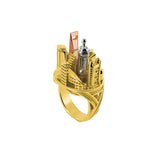 Bague Architecture Shanghai en or Tournaire