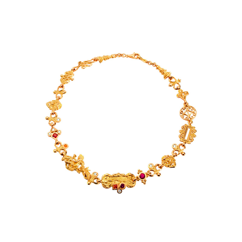 Necklace Marélie Baroque red