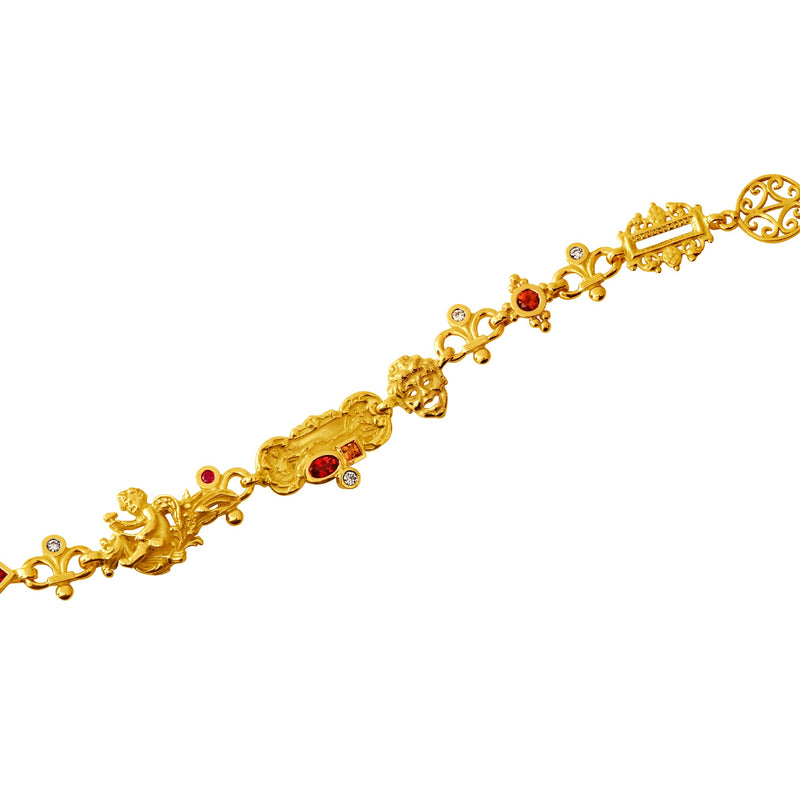 Necklace Marélie Baroque red