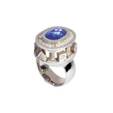 Bague Love temple bleu en or Tournaire