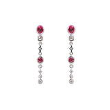 Boucles d'oreilles rubellites roses Gourmandise