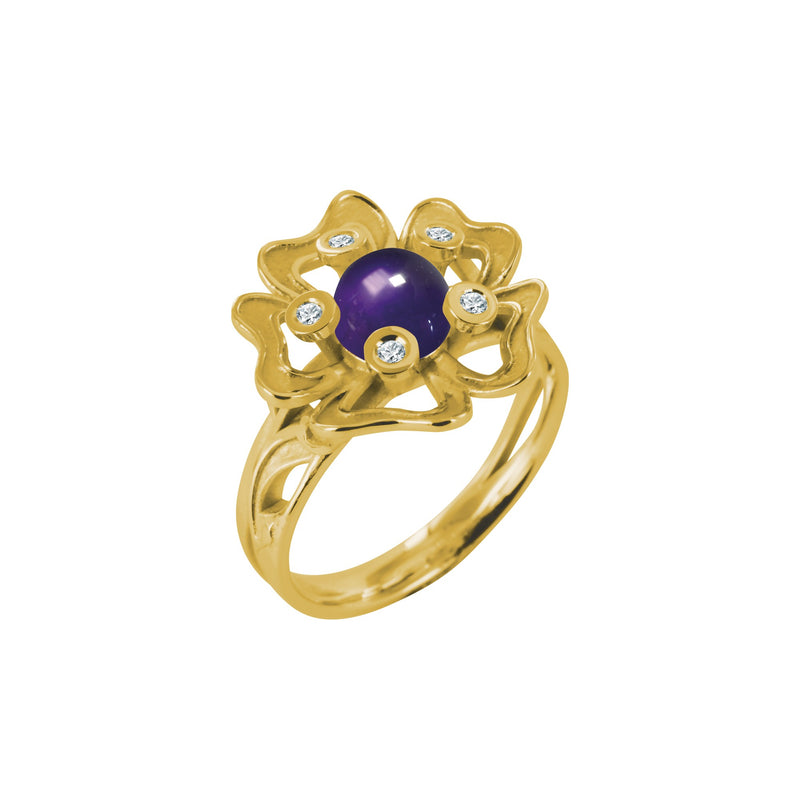 Ring Pensée Sauvage amethyst M