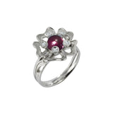 Bague Pensée Sauvage rhodolite M