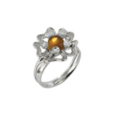 Bague Pensée Sauvage citrine M