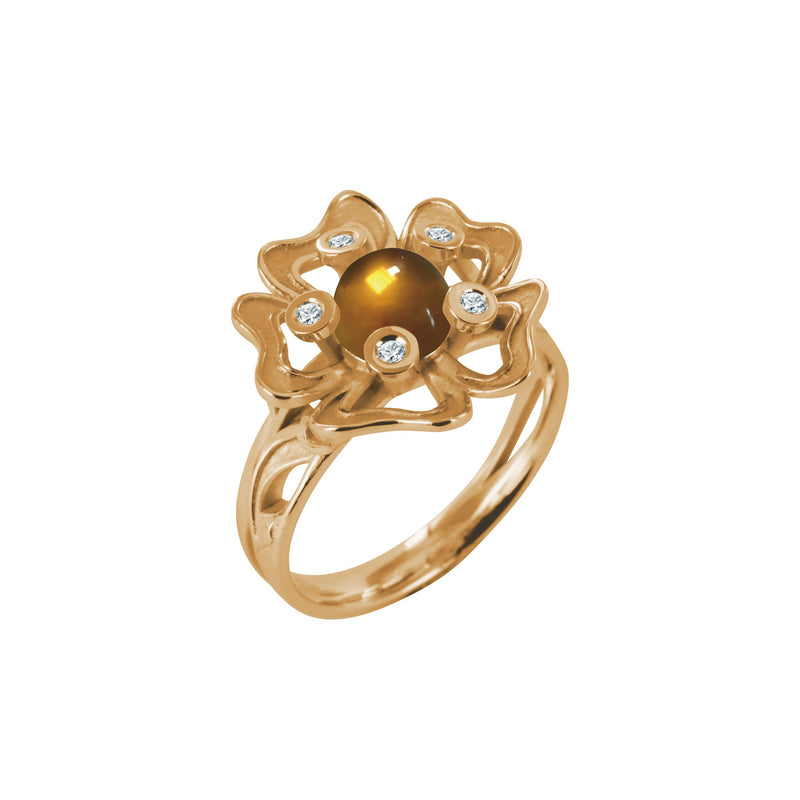 Bague Pensée Sauvage citrine M