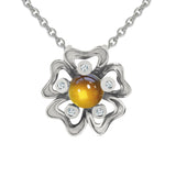 Pendant Pensée Sauvage citrine M