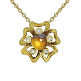 Pendant Pensée Sauvage citrine M