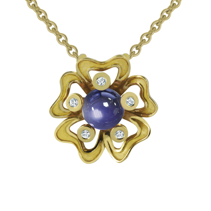 Pendentif Pensée Sauvage Iolite M
