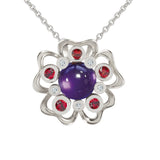 Pendant Pensée Sauvage amethyst XL