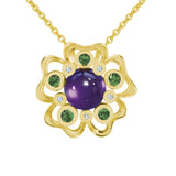 Pendant Pensée Sauvage amethyst XL