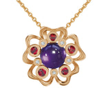 Pendant Pensée Sauvage amethyst XL