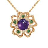 Pendant Pensée Sauvage amethyst XL