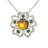 Pendant Pensée Sauvage citrine XL