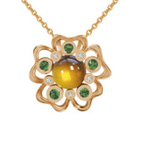 Pendant Pensée Sauvage citrine XL