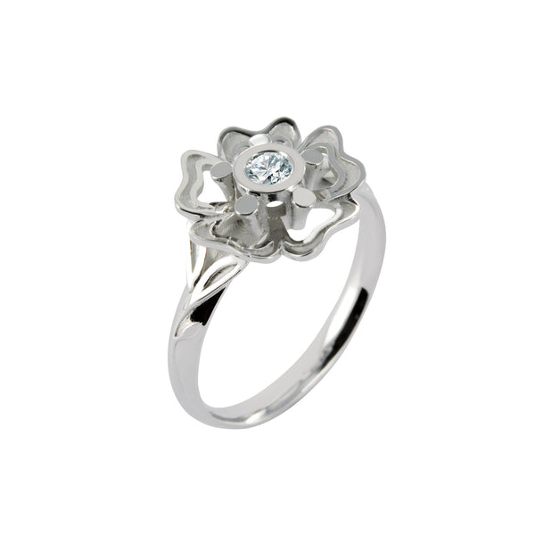 Bague Pensée Sauvage diamant 0,10 carat