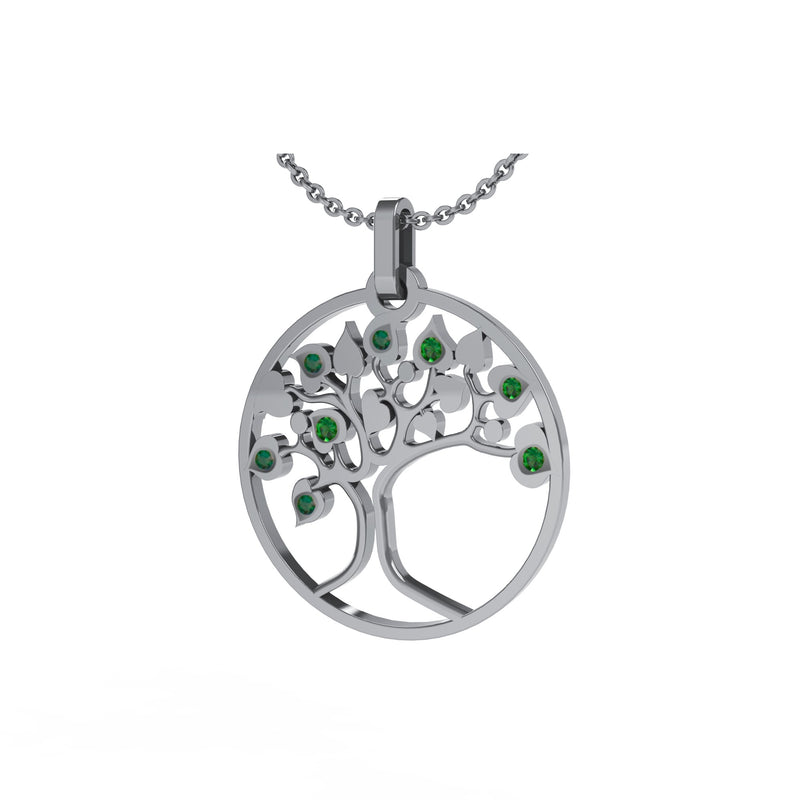 Pendentif Lock and Love 4 saisons printemps diamants et or arbre des amoureux sans cadenas