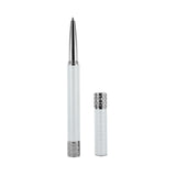 Stylo "Alchimie" Roller laque blanche nacré finition palladium