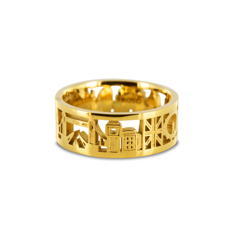 Bague Anneau architecture Londres en or