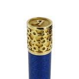 Stylo "Alchimie" Roller laque bleue nacré finition or jaune