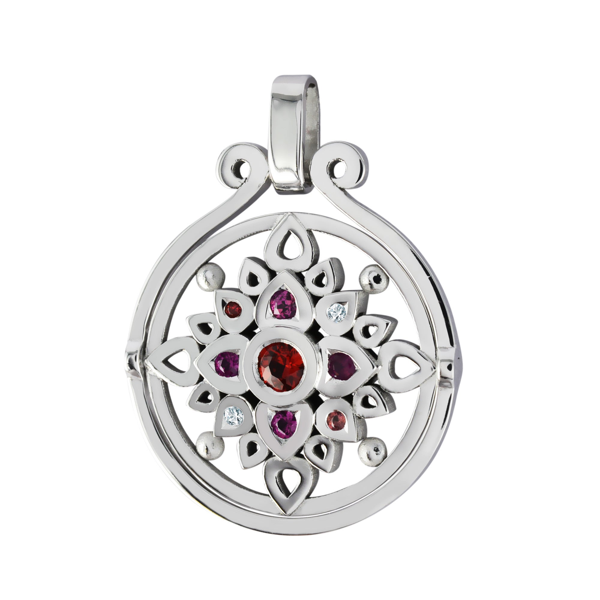 Pendentif Vice-Versa en or pavage