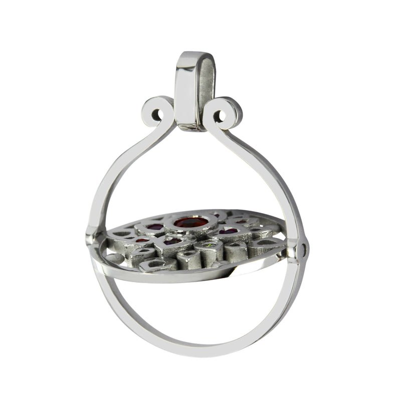 Pendentif Vice-Versa en or pavage