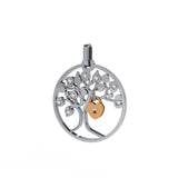 Pendentif Lock and Love 4 saisons hiver or et diamants arbre des amoureux
