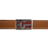 Château leather bracelet in silver