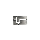 Bracelet cuir Château bombé en argent