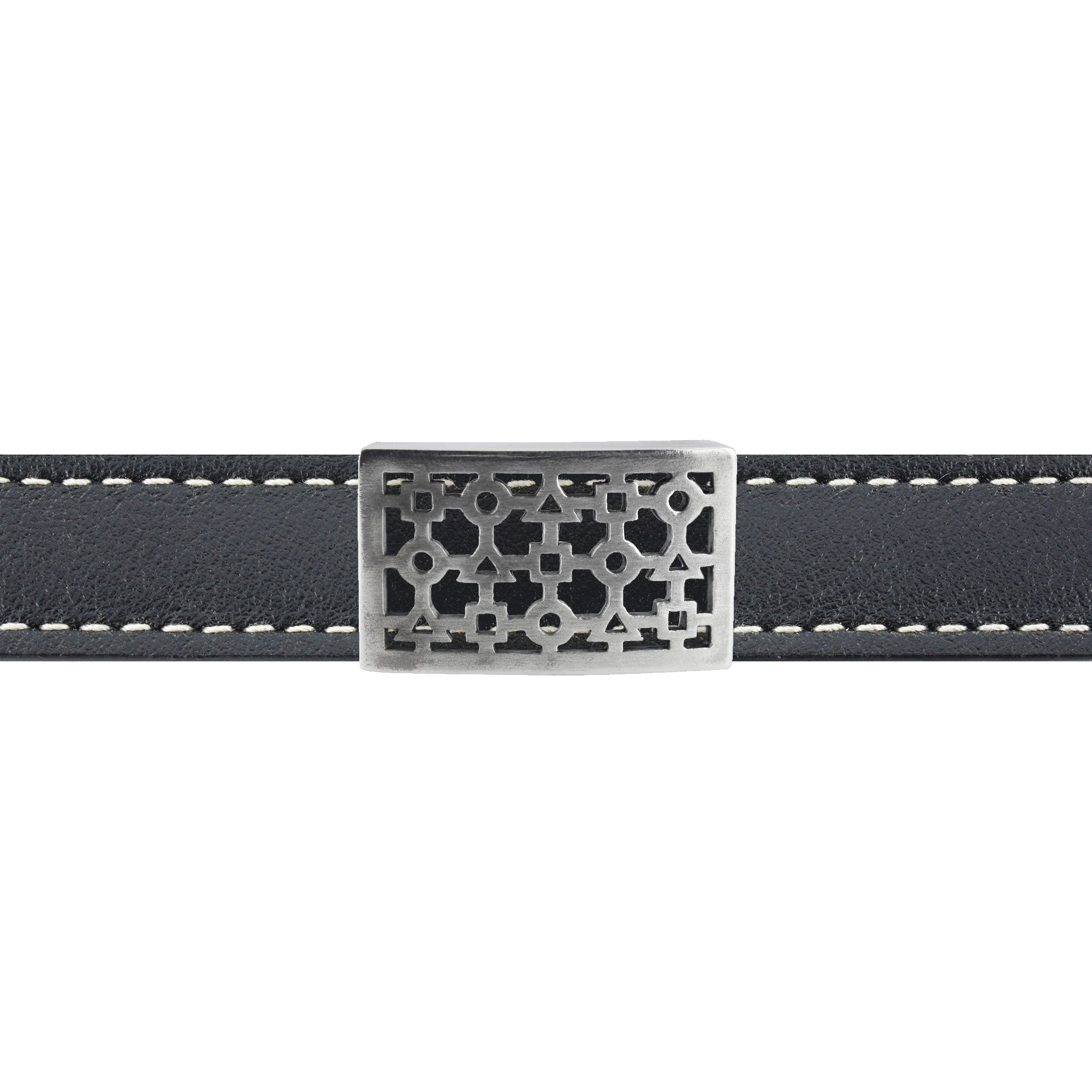 Bracelet cuir Alchimie Eternal en argent