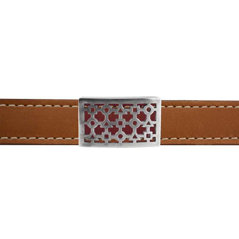 Leather bracelet Alchimie Eternal in silver