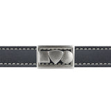 Bracelet cuir Trilogie en argent