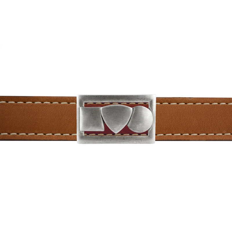 Bracelet cuir Trilogie en argent