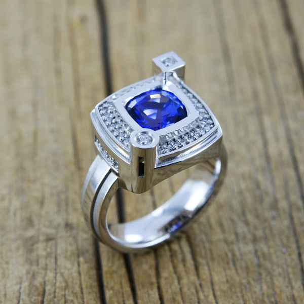 Bague Tanzanite en or blanc