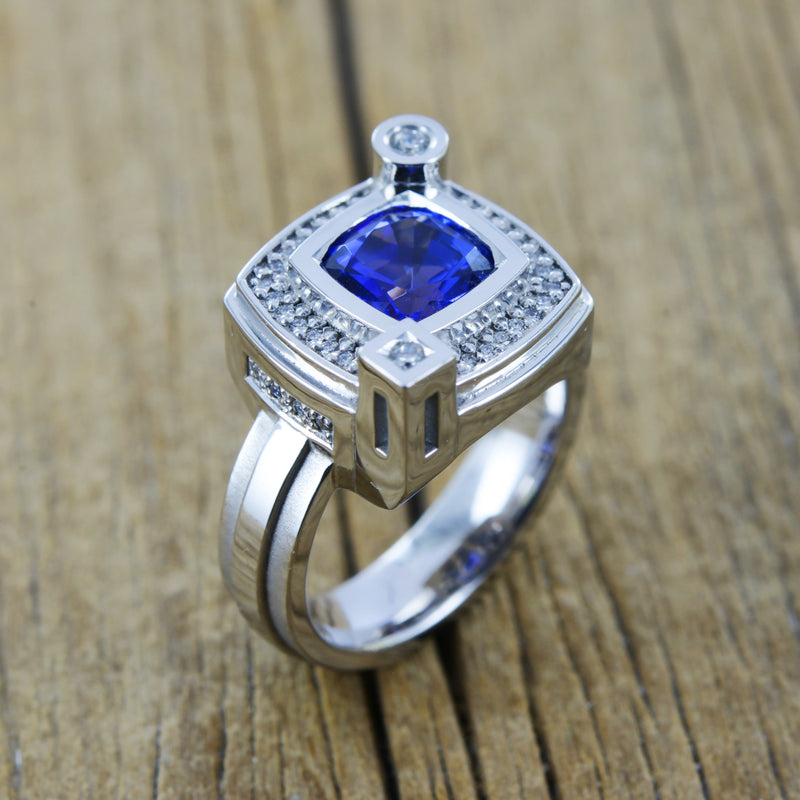 Bague Tanzanite en or blanc