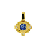 Pendentif Esther Saphir bleu 3 mm et diamants